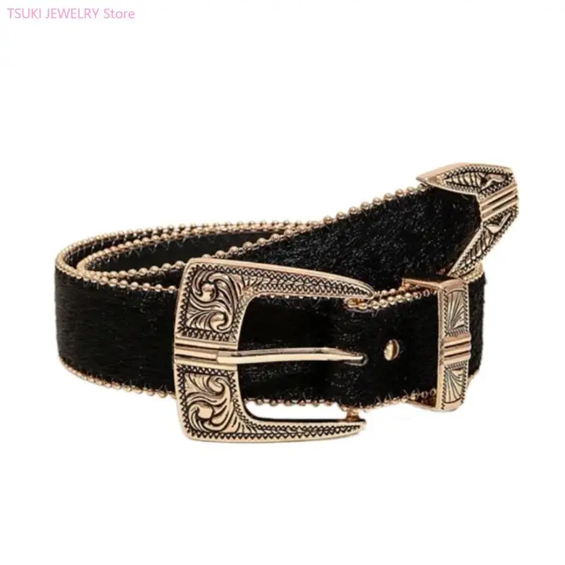 62KE Fashion Leopard Belt Girl Engraved Buckle Belt 2000s Waistband Ethnic Waistbelt Beads Trim Belt Aesthetic Waist Belt
62KE Fashion Leopard Belt Girl Engraved Buckle Belt 2000s Waistband Ethnic Waistbelt Beads Trim Belt Aesthetic Waist Belt