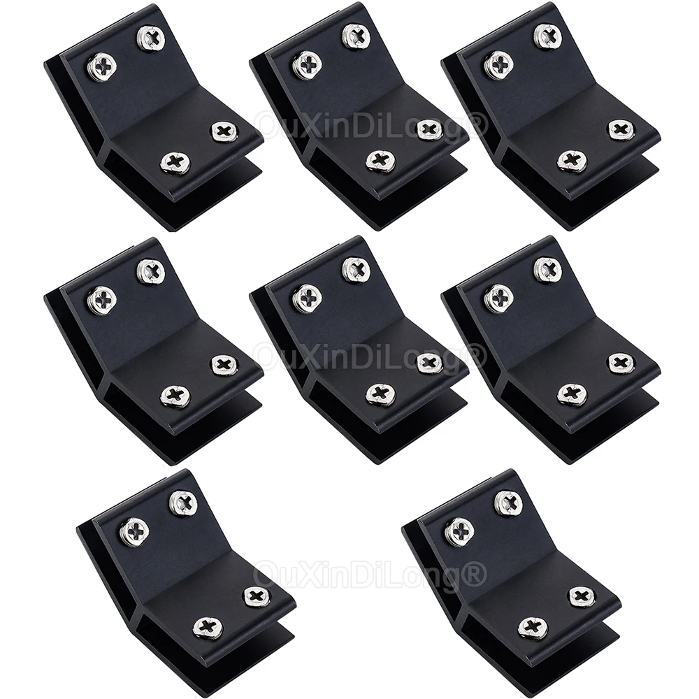 8PCS Black Aluminum Glass Clamps 135 Degrees Adjustable 2 Side Glass Panel Support Bracket Glass Clip Holder for 6-12mm GF1363
8PCS Black Aluminum Glass Clamps 135 Degrees Adjustable 2 Side Glass Panel Support Bracket Glass Clip Holder for 6-12mm GF1363