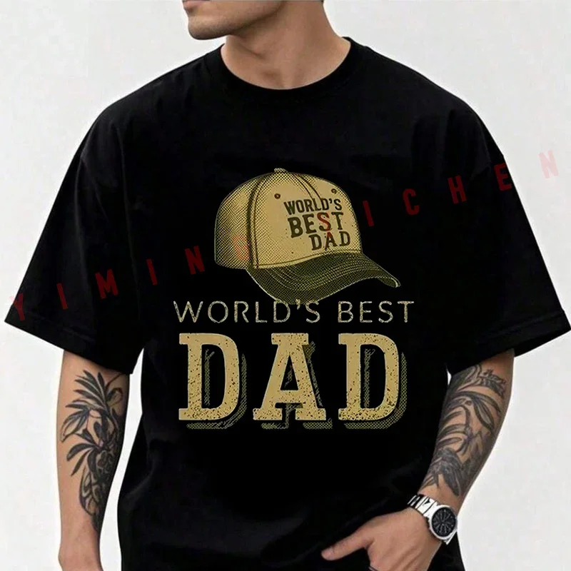 Worlds Best Dad With Baseball Cap Design For Father Gift Fathers Day Moto T-shirt Moto Cotton Casual Summer Short Sleeve Tops
Worlds Best Dad With Baseball Cap Design For Father Gift Fathers Day Moto T-shirt Moto Cotton Casual Summer Short Sleeve Tops