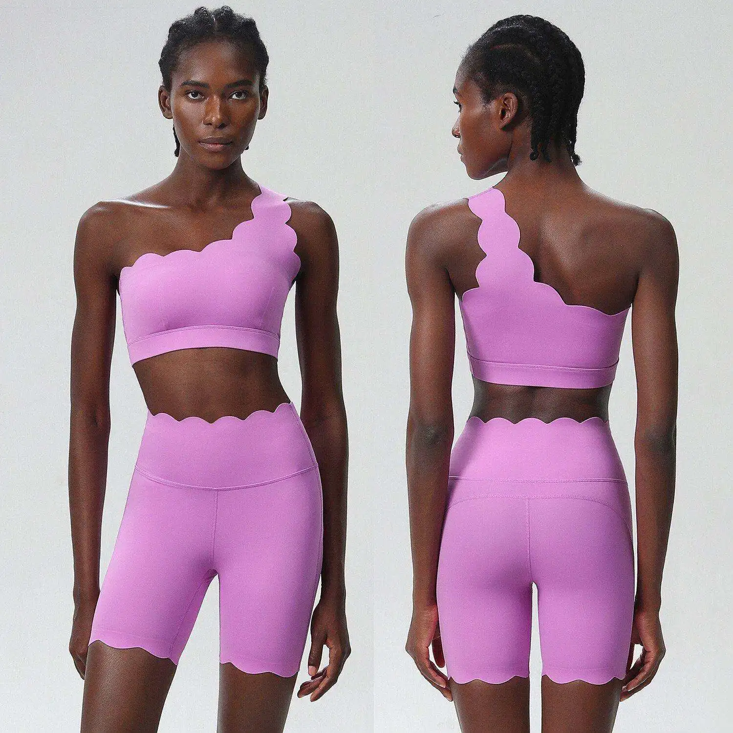 Ladies Fitness Yoga Set Wave Single Shoulder Anti Shock Bra Butt Lifting Short Pants Breathable Quick Dry Moisture Wicking
Ladies Fitness Yoga Set Wave Single Shoulder Anti Shock Bra Butt Lifting Short Pants Breathable Quick Dry Moisture Wicking