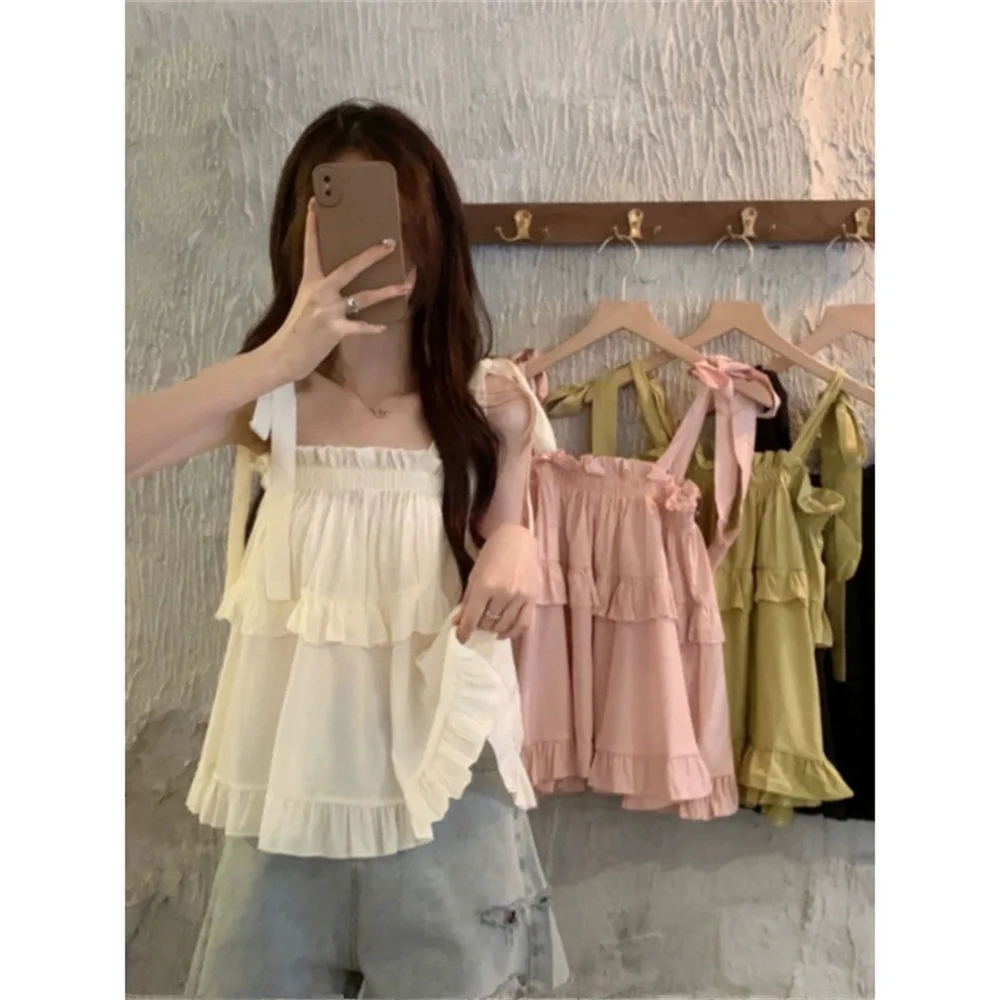 Ruffles Shirts And Blouses Korea Style Solid Fashion Woman Blouse 2026 Sleeveless Top Women Summer Square Neck Clothes New Shirt
Ruffles Shirts And Blouses Korea Style Solid Fashion Woman Blouse 2026 Sleeveless Top Women Summer Square Neck Clothes New Shirt