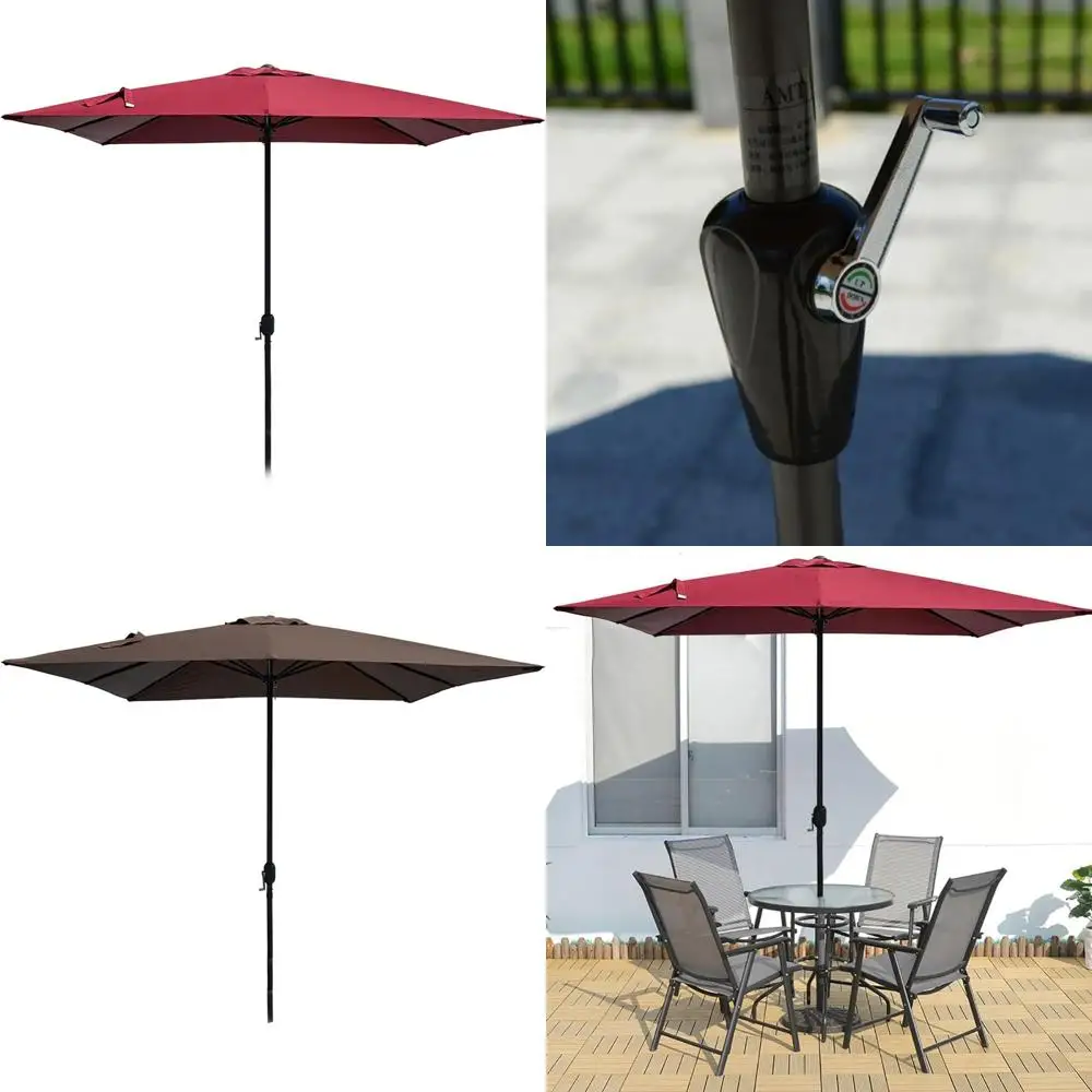 Outdoor Patio Market Umbrella 8ft Square with Crank, UV Protection, Ideal for Balcony, Terrace, Pool Side Shade
Outdoor Patio Market Umbrella 8ft Square with Crank, UV Protection, Ideal for Balcony, Terrace, Pool Side Shade