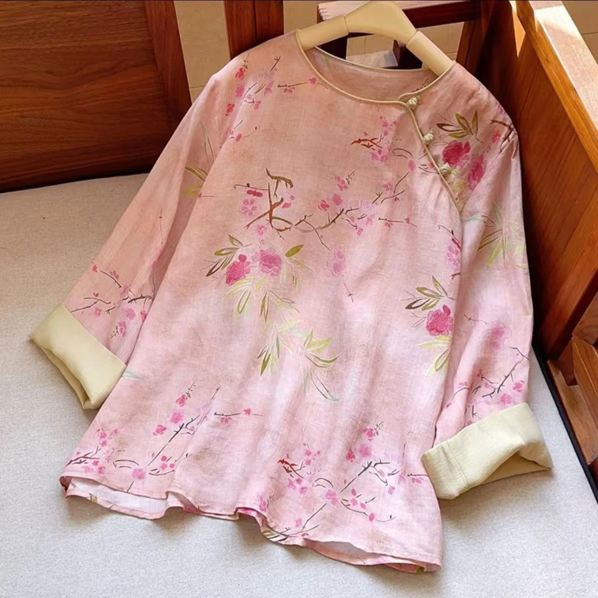 Chinese Sle Cotton Linen Long Sve round Ne Printed irt Loose Fit Women's Autumn Faion Top Youthful Digital Print
Chinese Sle Cotton Linen Long Sve round Ne Printed irt Loose Fit Women's Autumn Faion Top Youthful Digital Print