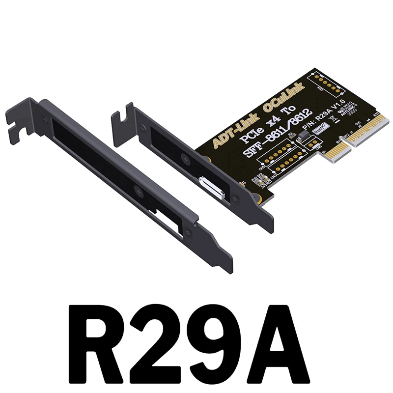 Карта адаптера PCIe 4.0 X4 к SFF-8611/8612 с низкими потерями для видеокарты OCuLink, внешняя поддержка корпуса, внешнее соединение, 64 Гбит/с
Карта адаптера PCIe 4.0 X4 к SFF-8611/8612 с низкими потерями для видеокарты OCuLink, внешняя поддержка корпуса, внешнее соединение, 64 Гбит/с