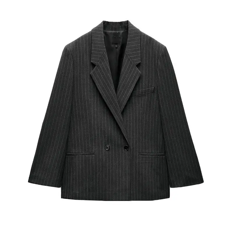 Double-Button Casual Striped Long Sve Loose Fit Lapel Suit Jaet for Women Autumn Winter New Arrival 524779
Double-Button Casual Striped Long Sve Loose Fit Lapel Suit Jaet for Women Autumn Winter New Arrival 524779