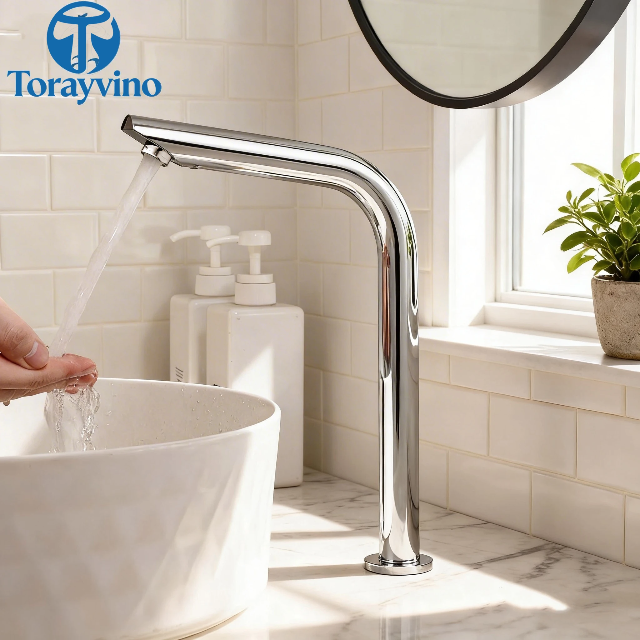 Torayvino Chrome Sensor Bathroom accessories Faucet Touchless Hot Water Mixer Automatic faucets and sinks Inductive Washbasin
Torayvino Chrome Sensor Bathroom accessories Faucet Touchless Hot Water Mixer Automatic faucets and sinks Inductive Washbasin