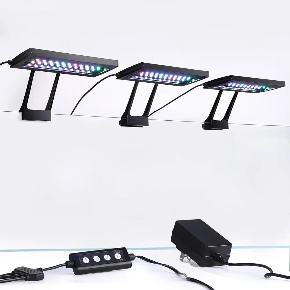Clip On Aquarium LED Light with Multi-Channel Controller, Fish Tank Light 24/7 Lighting Sunrise-Daylight-Moonlight and DIY Mode,
Clip On Aquarium LED Light with Multi-Channel Controller, Fish Tank Light 24/7 Lighting Sunrise-Daylight-Moonlight and DIY Mode,