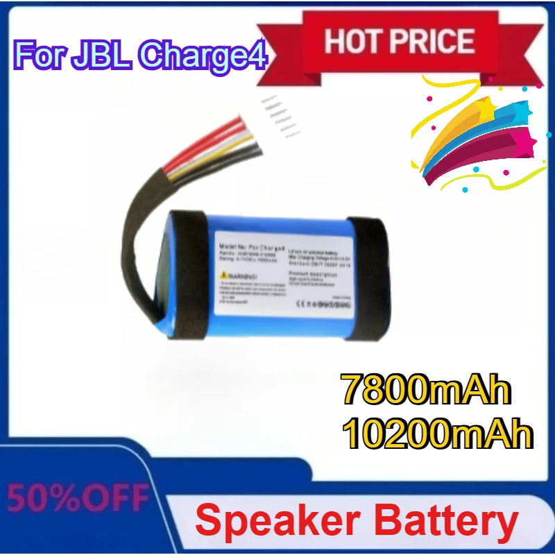 New Replacement 3.7V 7800mAh For JBL Charge 4 /Charge4 Speaker Replacement Battery 
New Replacement 3.7V 7800mAh For JBL Charge 4 /Charge4 Speaker Replacement Battery