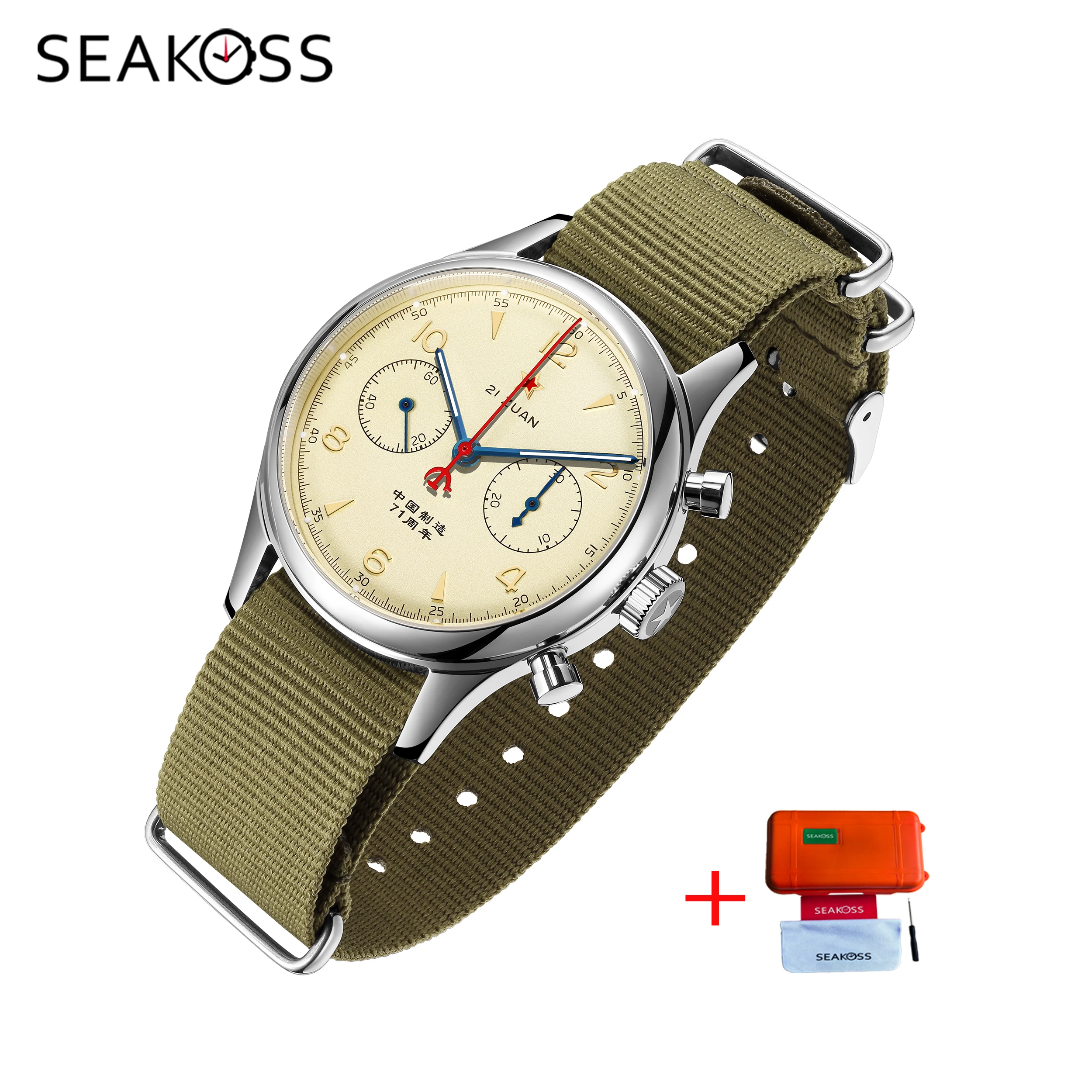 Seakoss 40 мм 1963 хронограф мужские светящиеся механические часы с ручным заводом чайка ST19 механизм с гусиным сапфировым наручным часам
Seakoss 40 мм 1963 хронограф мужские светящиеся механические часы с ручным заводом чайка ST19 механизм с гусиным сапфировым наручным часам