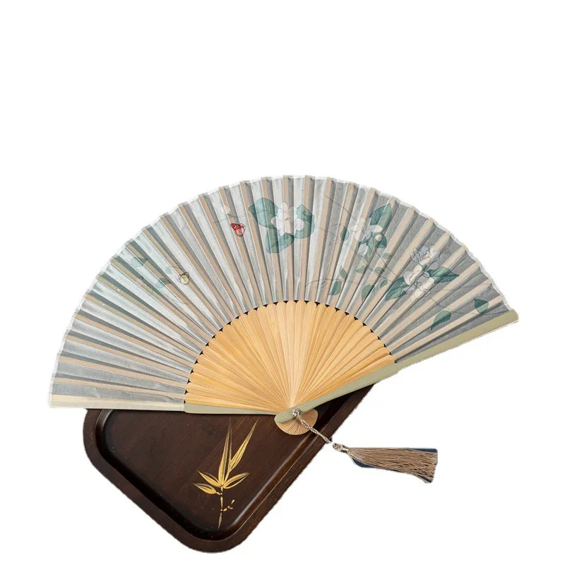 LH antique narrow edge silk jasmine folding fan lacquered bamboo bone matte dance fan
LH antique narrow edge silk jasmine folding fan lacquered bamboo bone matte dance fan