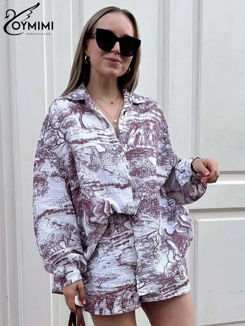 Oymimi Elegant Wine Red Print Women 2 Piece Set Outfit Fashion Cotton Long Sleeve Buttton Shirts And High Waisted Shorts Sets
Oymimi Elegant Wine Red Print Women 2 Piece Set Outfit Fashion Cotton Long Sleeve Buttton Shirts And High Waisted Shorts Sets