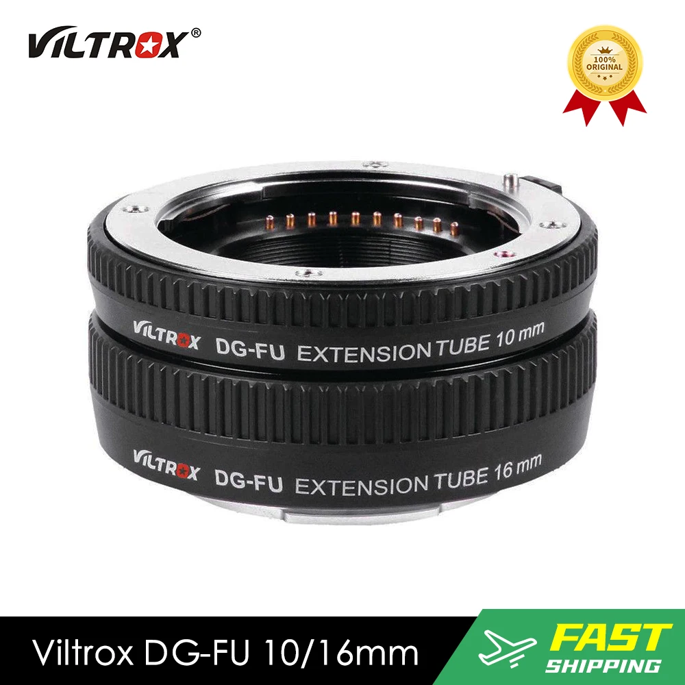 VILTROX DG-FU: AF macro extension tube for Fujifilm X-mount. Metal construction, auto focus. Compatible with X-Pro3, X-T4, X-T30
VILTROX DG-FU: AF macro extension tube for Fujifilm X-mount. Metal construction, auto focus. Compatible with X-Pro3, X-T4, X-T30