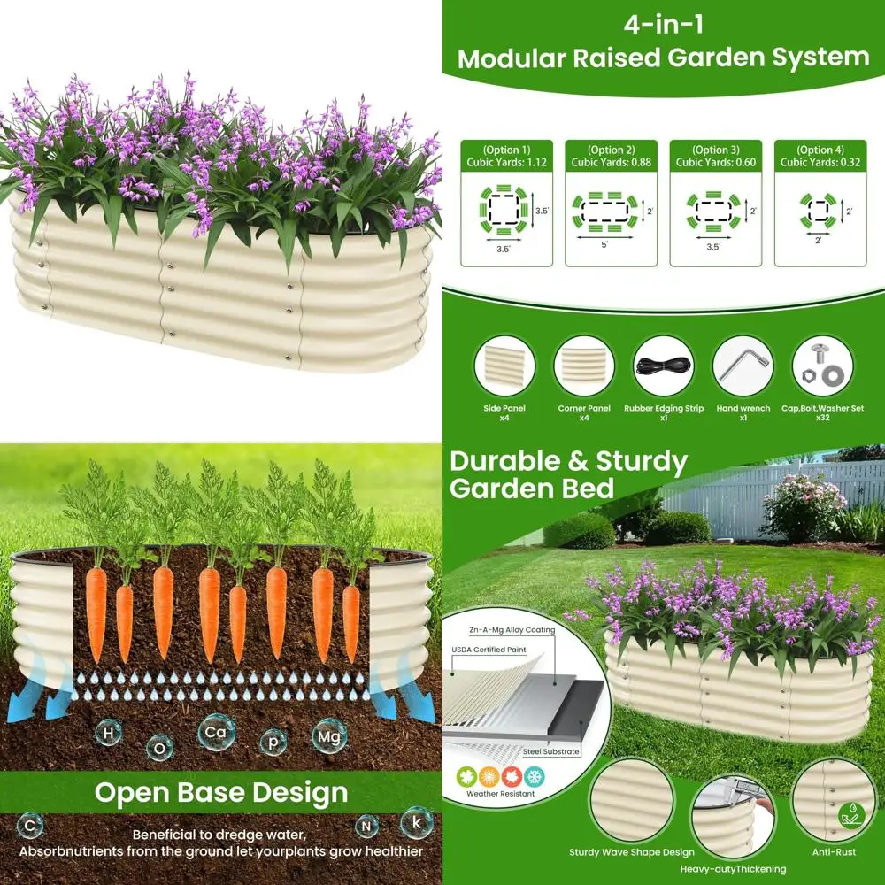 Durable Stainless Steel Raised Garden Bed 5x2x1.4 Ft Outdoor Planter Box with Rubber Edge for Long-lasting Gardening
Durable Stainless Steel Raised Garden Bed 5x2x1.4 Ft Outdoor Planter Box with Rubber Edge for Long-lasting Gardening