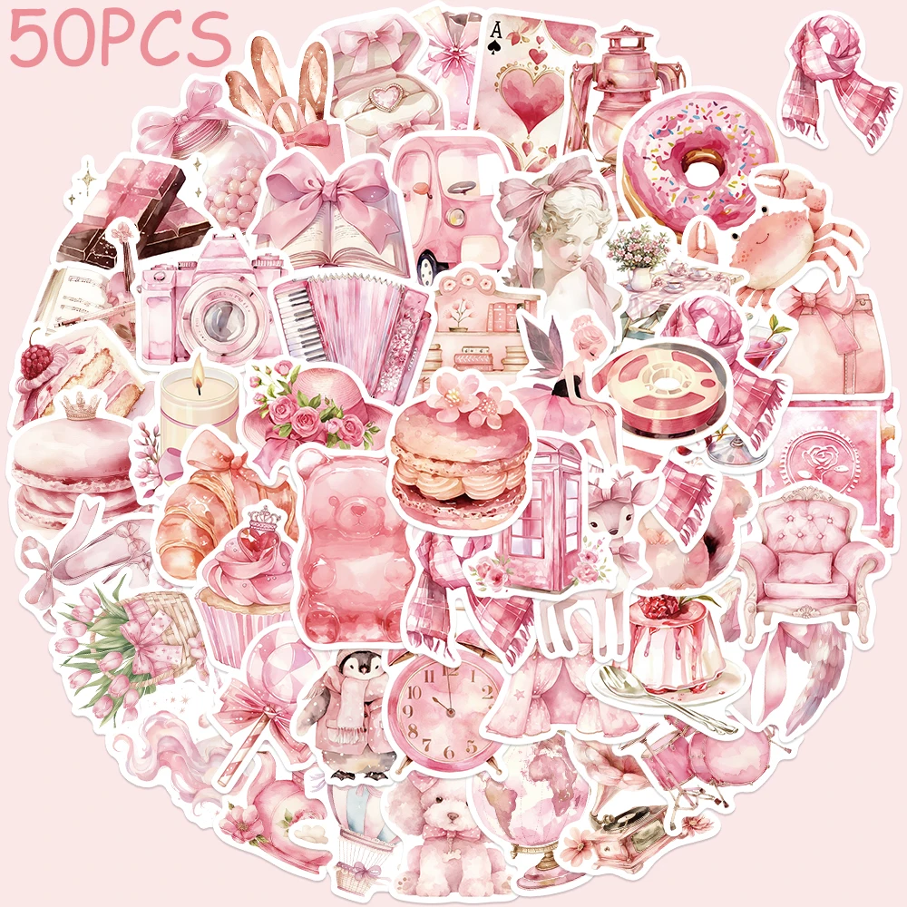 50pcs Cartoon Pink Aesthetic Stickers Decals For Phone Laptop Refrigerator Scrapbook Skateboard DIY Graffiti Waterproof Stickers
50pcs Cartoon Pink Aesthetic Stickers Decals For Phone Laptop Refrigerator Scrapbook Skateboard DIY Graffiti Waterproof Stickers