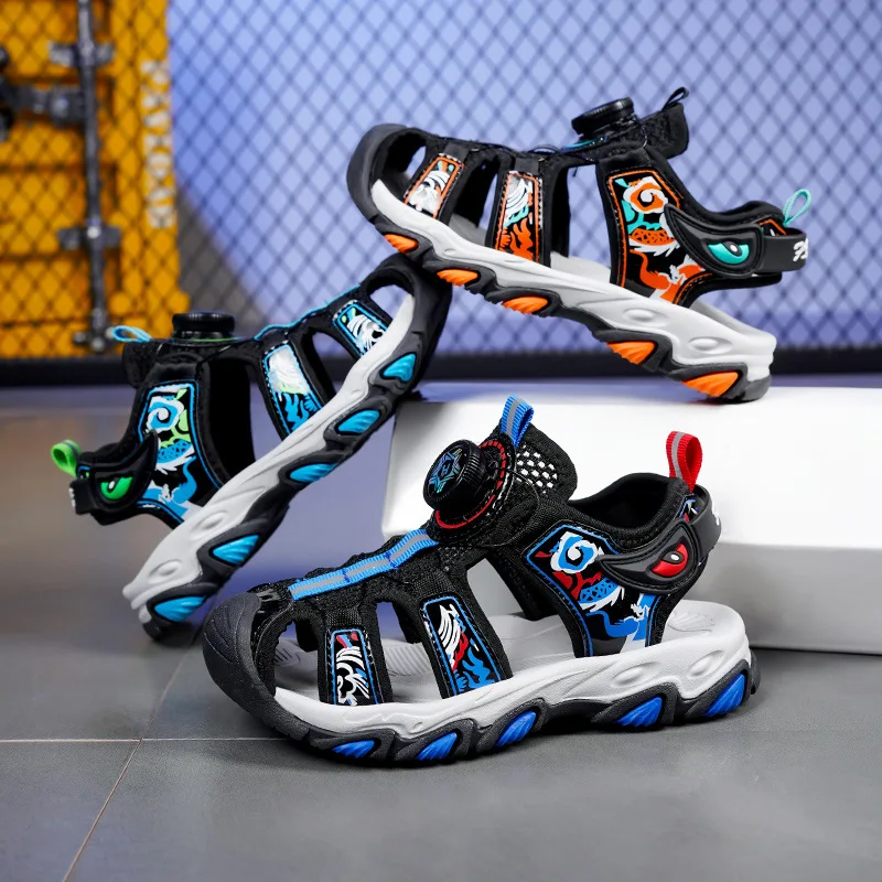Boys' Sandals, Toe-cap Beach Shoes, 2024 Summer Middle and Older Children's Sandals, Toe Protection, Breathable and Non-slip
Boys' Sandals, Toe-cap Beach Shoes, 2024 Summer Middle and Older Children's Sandals, Toe Protection, Breathable and Non-slip