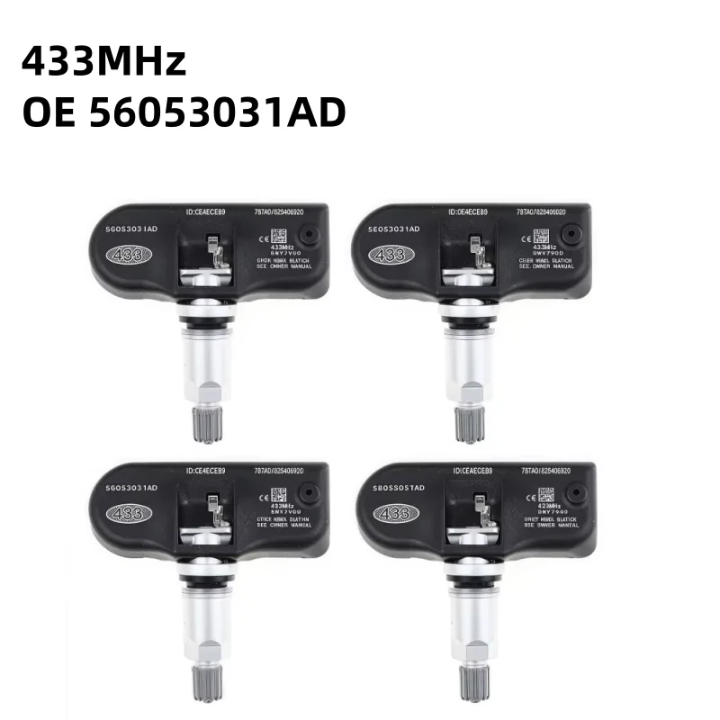 4pcs 56053031AD Tire Pressure Monitor Sensor 433MHz TPMS For Chrysler Dodge Jeep
4pcs 56053031AD Tire Pressure Monitor Sensor 433MHz TPMS For Chrysler Dodge Jeep