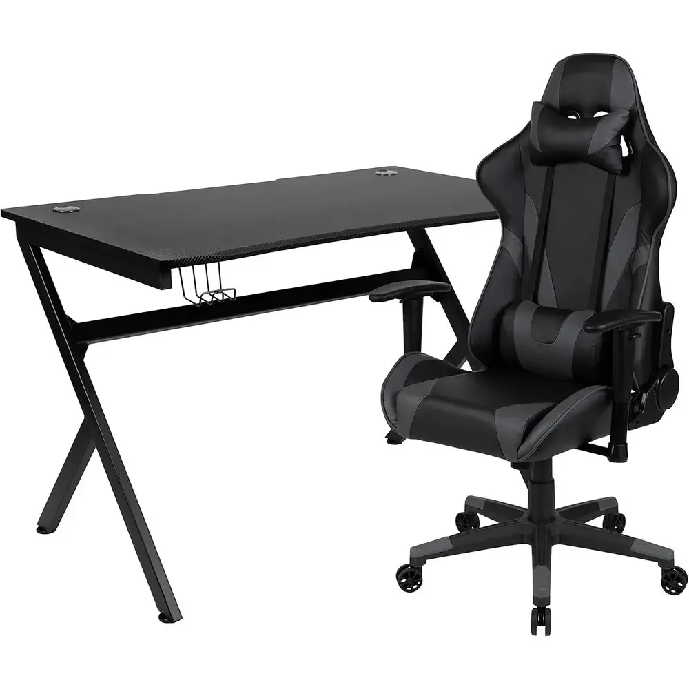 Special OfferBlack Gaming Desk And Gray/Black Reclining Gaming Chair Set With Cup Holder, Pe Hook & 2 Wire Management Holes
Special OfferBlack Gaming Desk And Gray/Black Reclining Gaming Chair Set With Cup Holder, Pe Hook & 2 Wire Management Holes
