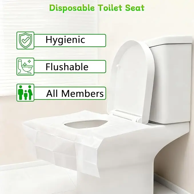 Toilet Seat Cover Paper Flushable (10 Pack) for Adults and Kids Potty Training, 100% Biodegradable Travel Supplies Essentials for Public Restrooms, Airplane, Camping, Festivals
Toilet Seat Cover Paper Flushable (10 Pack) for Adults and Kids Potty Training, 100% Biodegradable Travel Supplies Essentials for Public Restrooms, Airplane, Camping, Festivals