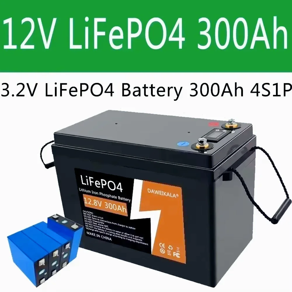 New 12V 300Ah lithium iron phosphate battery BMS4000 cycles for 12.8V RV camping car golf cart off-road off grid solar and wind
New 12V 300Ah lithium iron phosphate battery BMS4000 cycles for 12.8V RV camping car golf cart off-road off grid solar and wind