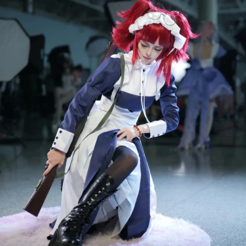 Black Butler Meyrin Costume Red Hair Sharpshooter Maid Outfit Green Dress White Apron Full Set for Women Cosplay Party ,
Black Butler Meyrin Costume Red Hair Sharpshooter Maid Outfit Green Dress White Apron Full Set for Women Cosplay Party ,