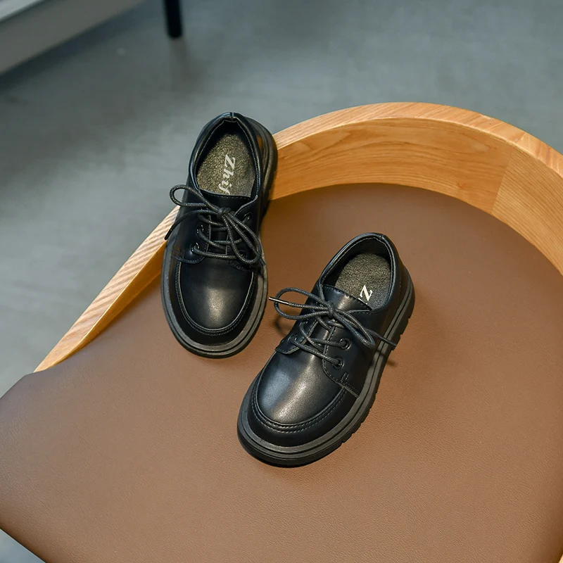 Boy Leather Shoe Black Mary Jane Children's Flats for School Performance Causal Fashion Lace-up Kids Formal Uniform Shoes
Boy Leather Shoe Black Mary Jane Children's Flats for School Performance Causal Fashion Lace-up Kids Formal Uniform Shoes