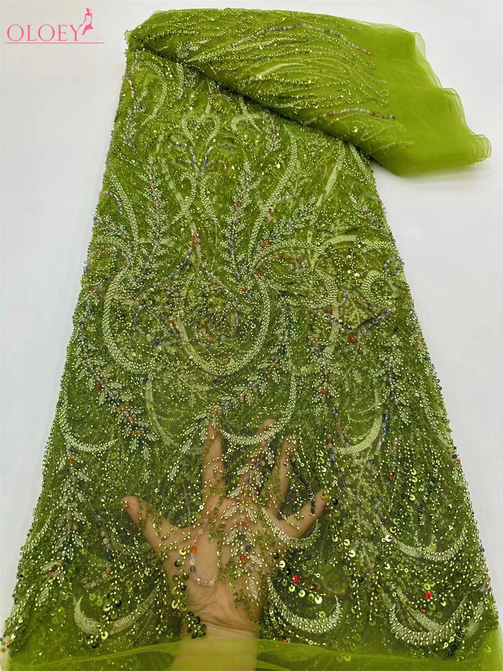 High-End Luxury French Embroidery Heavy Groom Lace Fabric African Nigerian With Sequin Fabric For Wedding Dress Party
High-End Luxury French Embroidery Heavy Groom Lace Fabric African Nigerian With Sequin Fabric For Wedding Dress Party