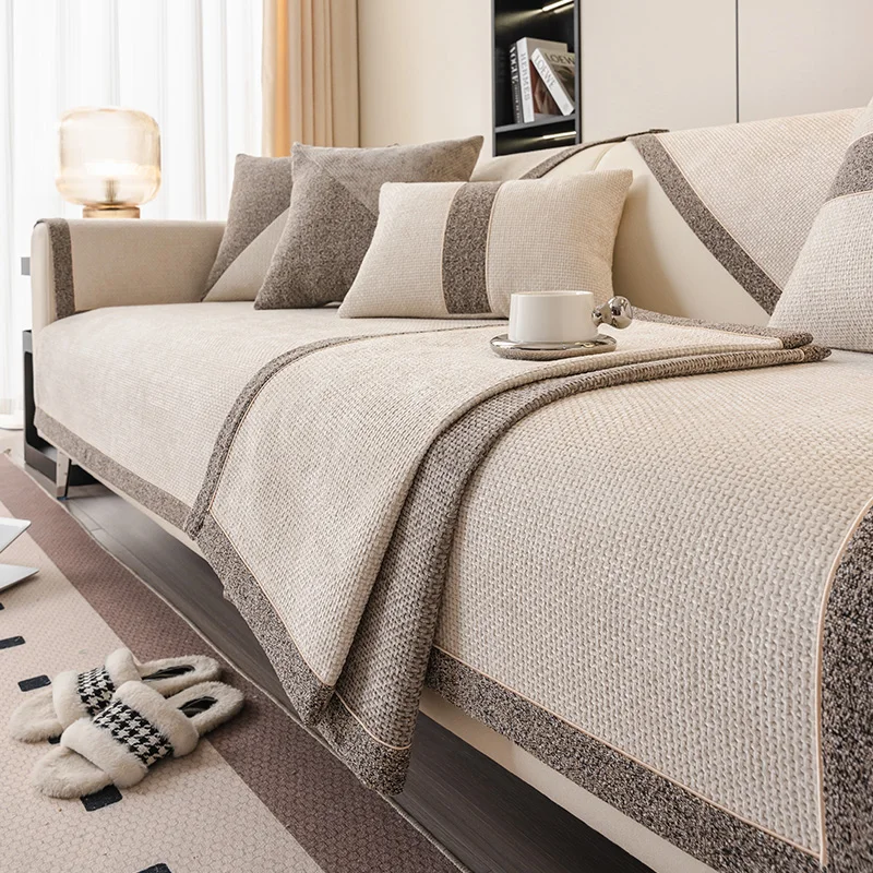 1PC Chenille Sofa Cover for Living Room Solid Color Sofa Pad Non-Slip L Shaped Corener Couch Towel Mat Furniture Protector
1PC Chenille Sofa Cover for Living Room Solid Color Sofa Pad Non-Slip L Shaped Corener Couch Towel Mat Furniture Protector