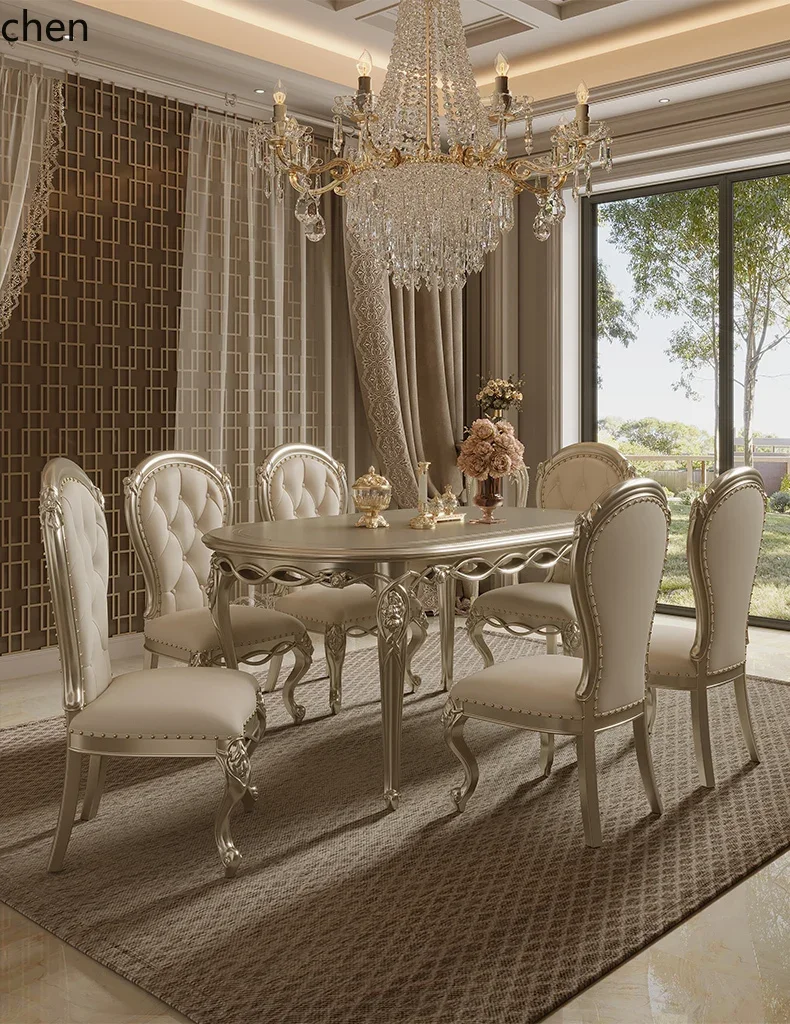 X-12 ZML solid wood long dining table household high-end dining table oval dining table and chair combination furniture
X-12 ZML solid wood long dining table household high-end dining table oval dining table and chair combination furniture