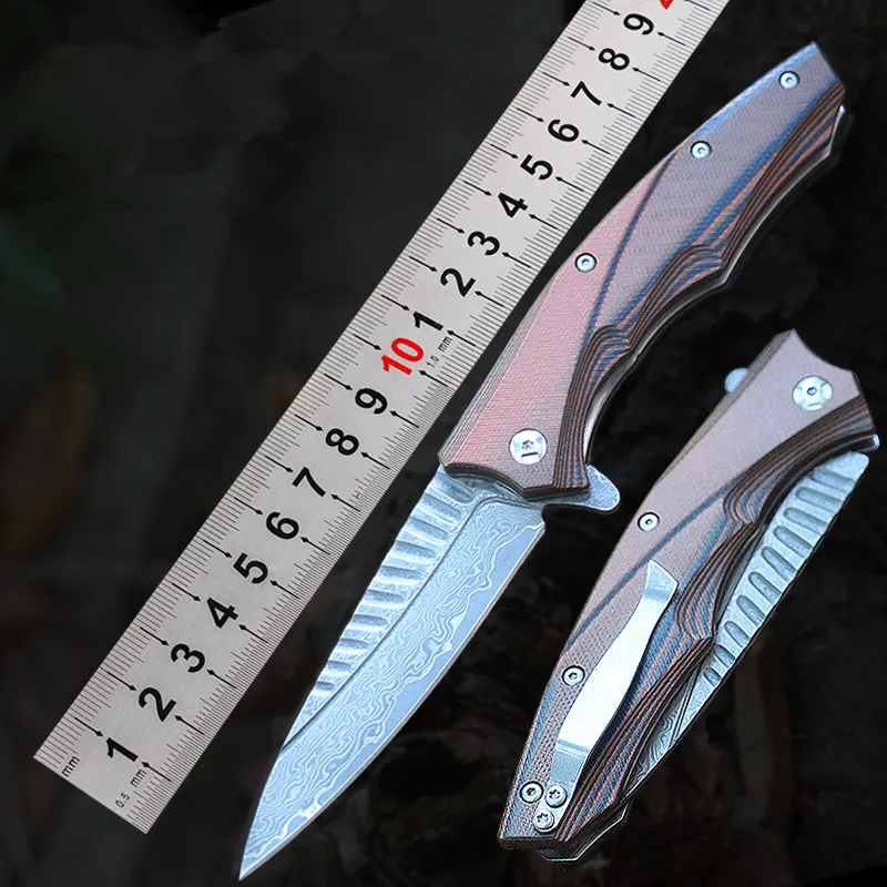 Free Wolf DM05 VG10 Damascus Folding Knife G10 Handle Ball Bearing Pocket Outdoor Hunting Camping Hunting Kitchen EDC Knife
Free Wolf DM05 VG10 Damascus Folding Knife G10 Handle Ball Bearing Pocket Outdoor Hunting Camping Hunting Kitchen EDC Knife