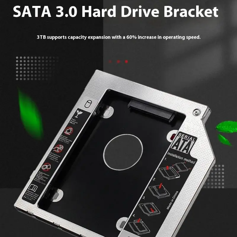 Universal 2.5" SSD CD DVD To HDD Case Enclosure CD-ROM ODD Optibay 9.5/12.7mm SATA 3.0 2nd HDD Caddy Set - Plastic Aluminum
Universal 2.5" SSD CD DVD To HDD Case Enclosure CD-ROM ODD Optibay 9.5/12.7mm SATA 3.0 2nd HDD Caddy Set - Plastic Aluminum