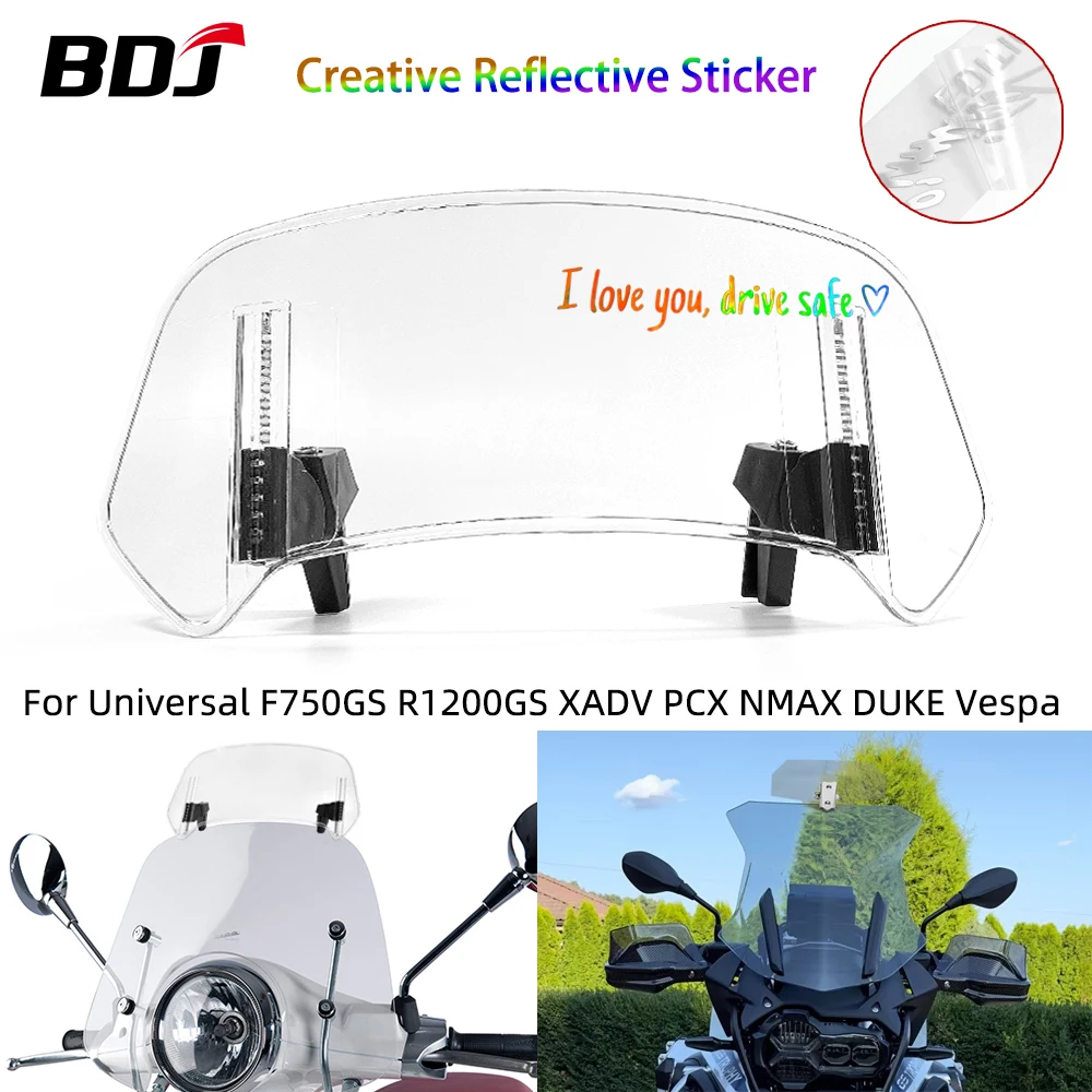 BDJ Universal Small Windscreen Deflector Windshield Extension Adjustable Spoiler Clamp-On For All Motorcycle YAMAHA HONDA SUZUKI
BDJ Universal Small Windscreen Deflector Windshield Extension Adjustable Spoiler Clamp-On For All Motorcycle YAMAHA HONDA SUZUKI