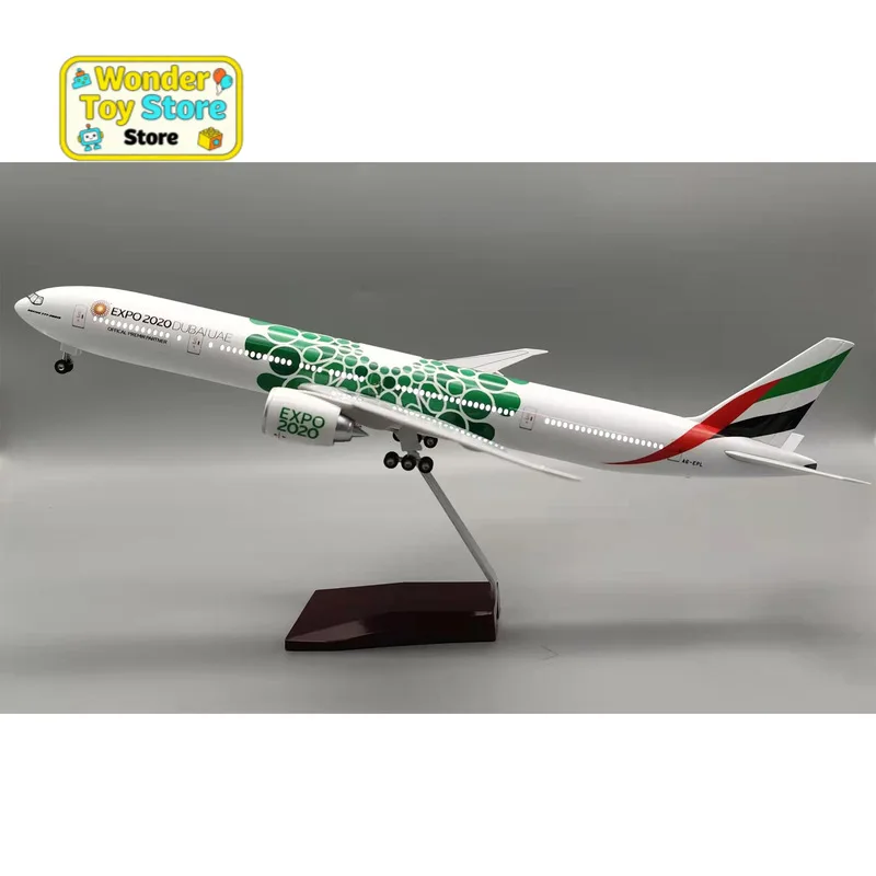 47cm Large B777 Display Model UAE Expo Livery with Lights and Rolling Wheels 1 150 Scale Static Aviation Decor Gift
47cm Large B777 Display Model UAE Expo Livery with Lights and Rolling Wheels 1 150 Scale Static Aviation Decor Gift