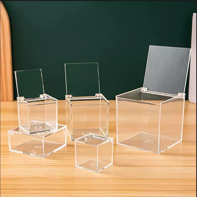 Exquisite Transparent Acrylic Box Square Flip Handle Jewelry Cosmetics Storage Box DIY Gift Box Kitchen Cooking Storage Box
Exquisite Transparent Acrylic Box Square Flip Handle Jewelry Cosmetics Storage Box DIY Gift Box Kitchen Cooking Storage Box