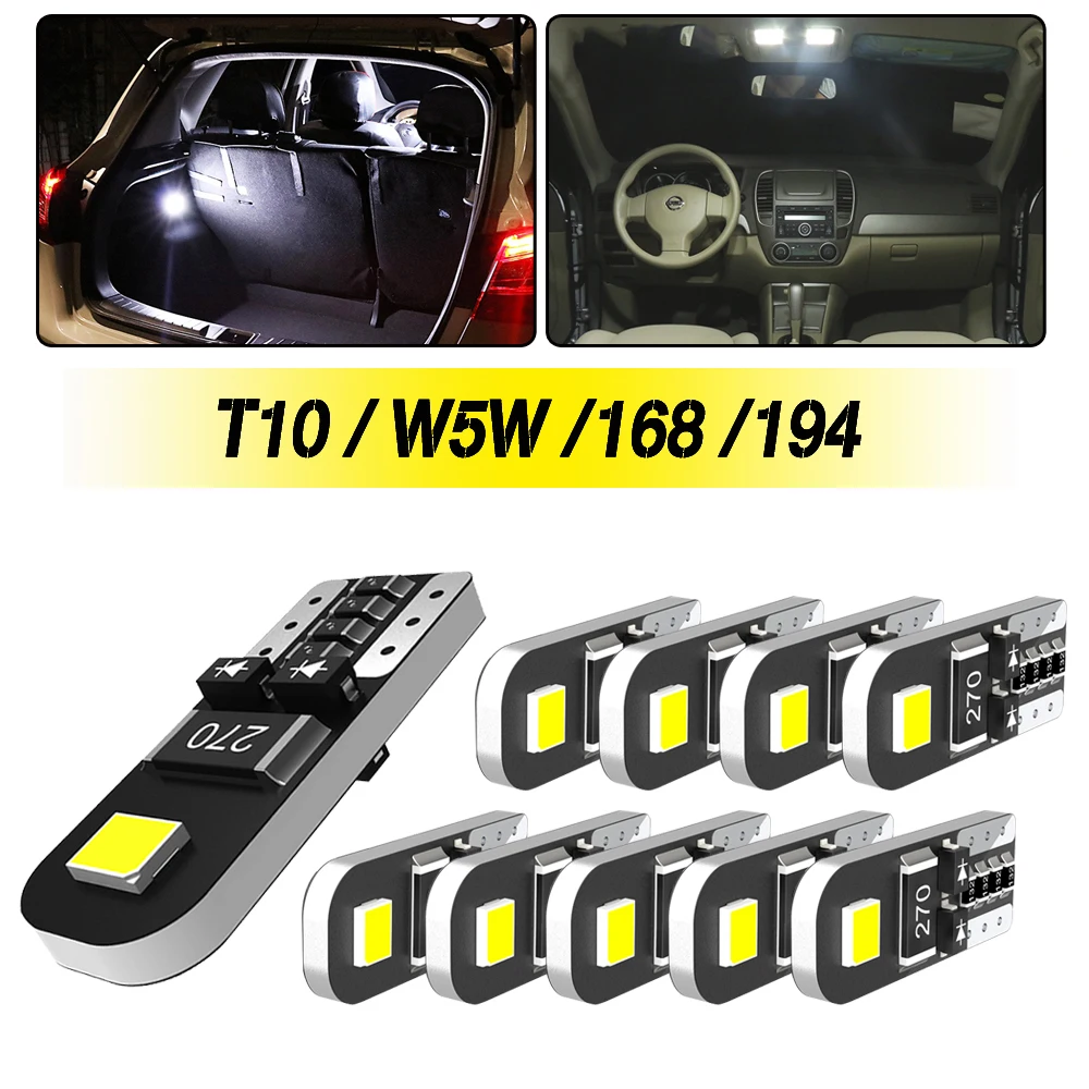 Светодиодные лампы Neallor T10 W5W 194 (10 шт.) для освещения салона автомобиля: плафон, лампа для чтения, багажник, мини-размер, белый свет, 12В
Светодиодные лампы Neallor T10 W5W 194 (10 шт.) для освещения салона автомобиля: плафон, лампа для чтения, багажник, мини-размер, белый свет, 12В