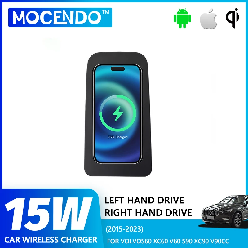 Автомобильное беспроводное зарядное устройство, зарядная панель для Volvo S60 2020-2030 XC60 V60 2018-2023 S90 V90CC 2016-2023 XC90 2015-2023
Автомобильное беспроводное зарядное устройство, зарядная панель для Volvo S60 2020-2030 XC60 V60 2018-2023 S90 V90CC 2016-2023 XC90 2015-2023
