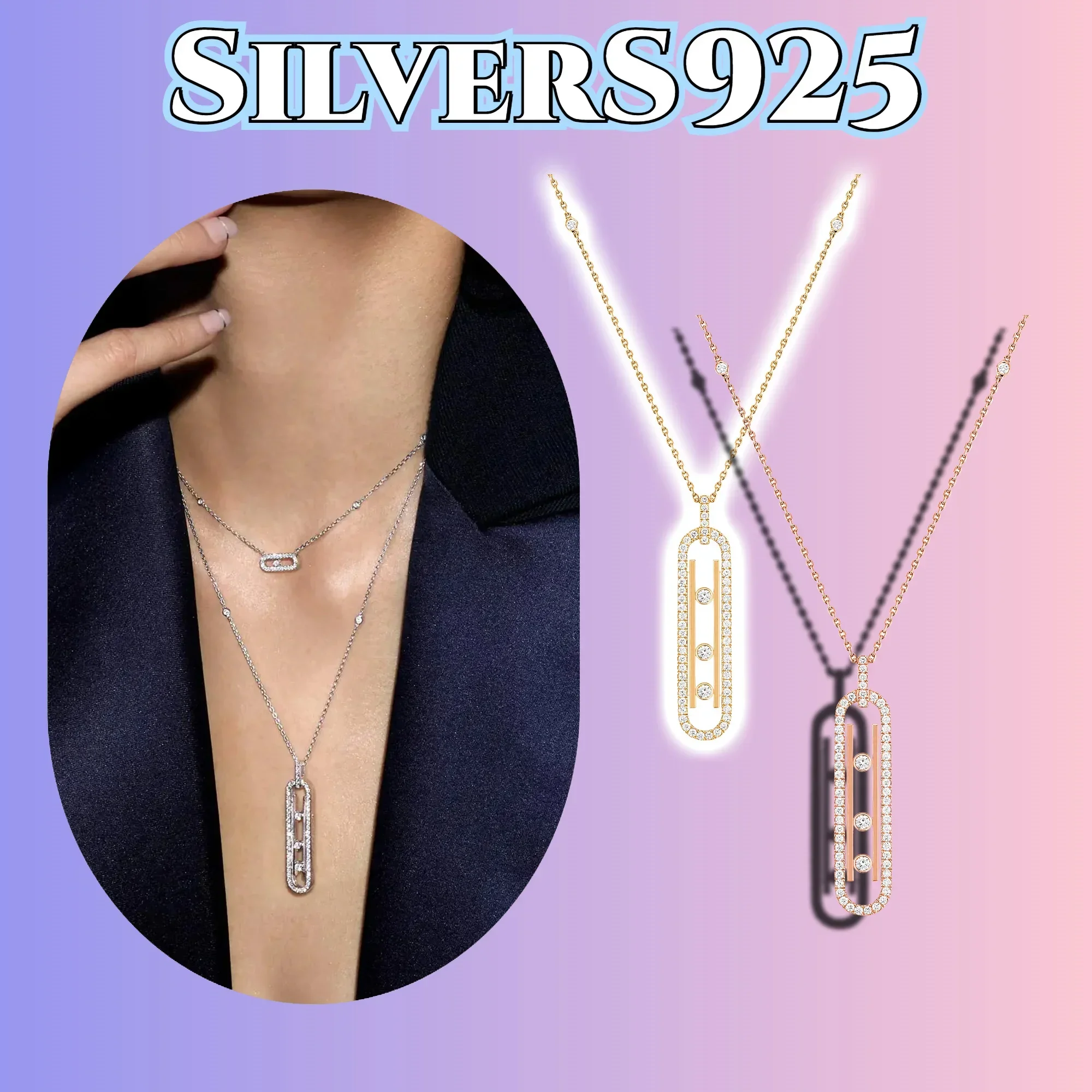 The Sliding Chain Can Adjust The Necklace with Pure Silver S925 Women's Jewelry, Giving Your Lover A Bright Skin
The Sliding Chain Can Adjust The Necklace with Pure Silver S925 Women's Jewelry, Giving Your Lover A Bright Skin
