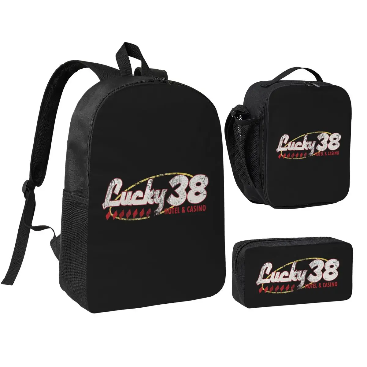 Lucky 38 Logo Backpack Student BookBag School Bag Shoulder Bags 3ps Insulated Lunch Bag Pencil Case
Lucky 38 Logo Backpack Student BookBag School Bag Shoulder Bags 3ps Insulated Lunch Bag Pencil Case