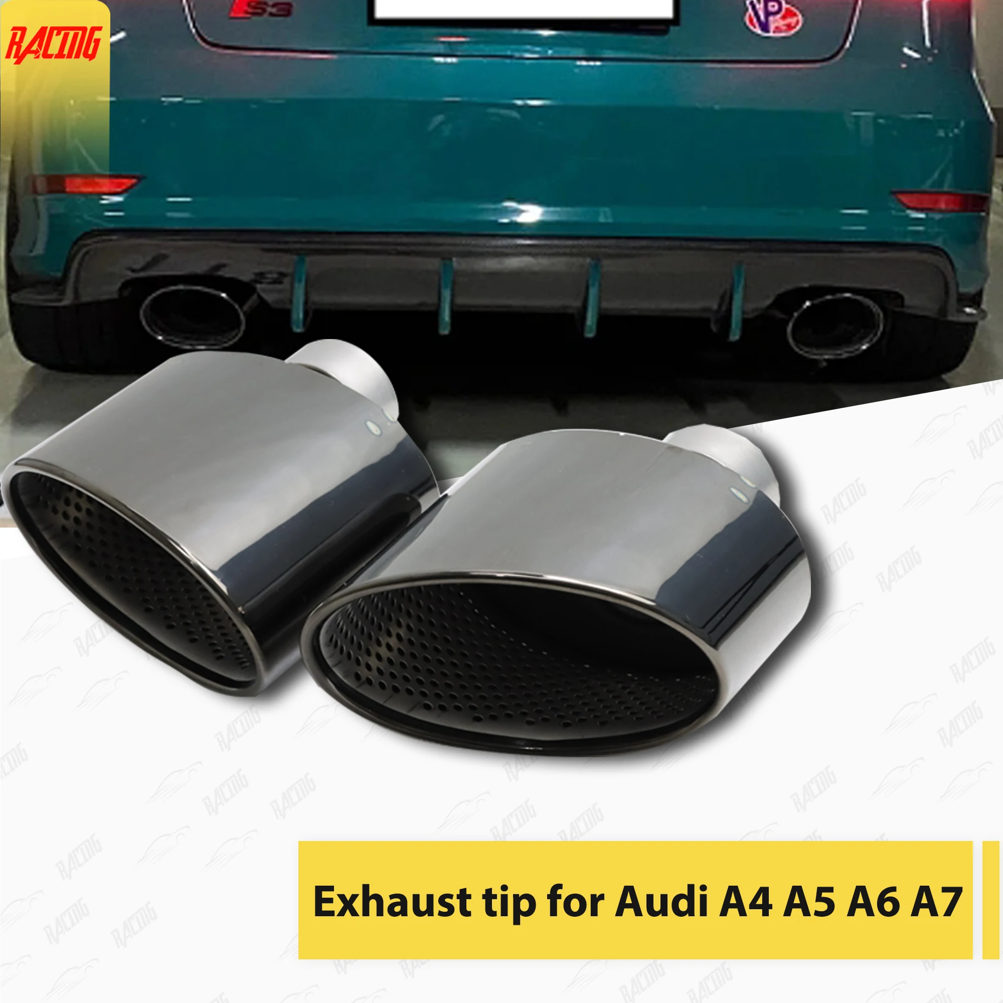 1 Pair Upgrade Exhaust Tip For Audi A4 A5 A6 A7 Up To RS4 RS5 RS6 RS7 Stainless Steel Muffler For Audi Tailpipe Modify
1 Pair Upgrade Exhaust Tip For Audi A4 A5 A6 A7 Up To RS4 RS5 RS6 RS7 Stainless Steel Muffler For Audi Tailpipe Modify