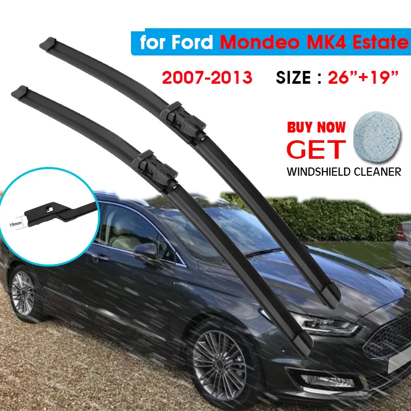 Car Wiper Blade For Ford Mondeo MK4 Estate 26"+19" 2007-2013 Auto Windscreen Windshield Wiper Blade Window Fit Push Button Arm
Car Wiper Blade For Ford Mondeo MK4 Estate 26"+19" 2007-2013 Auto Windscreen Windshield Wiper Blade Window Fit Push Button Arm