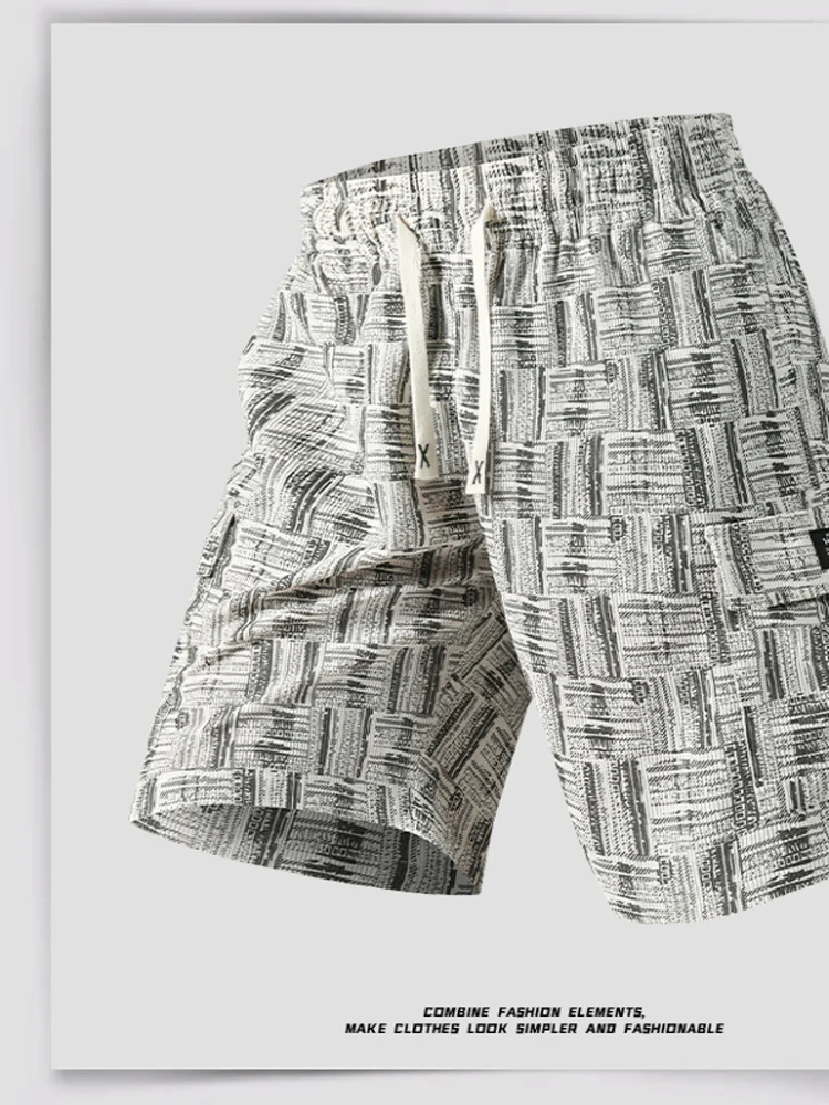 Summer Sporty Shorts for Men Casual Loose Fit Elastic Waist Pure Color American Style Five-Quarter Length Fashionable Urban Wear
Summer Sporty Shorts for Men Casual Loose Fit Elastic Waist Pure Color American Style Five-Quarter Length Fashionable Urban Wear
