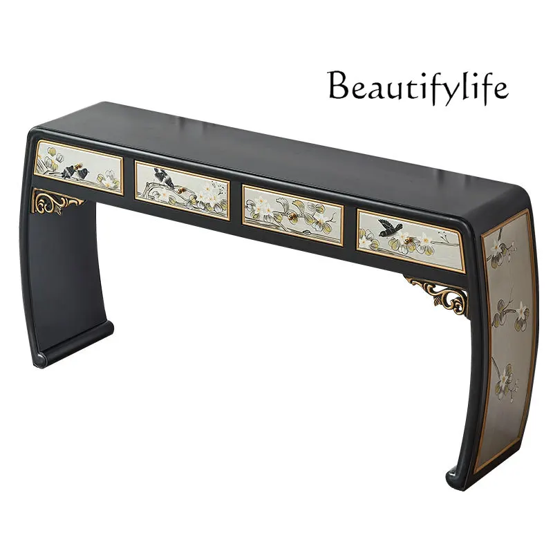 New Chinese-style table against the wall Xuanguantai incense case Buddha table Solid wood strip Long End view table
New Chinese-style table against the wall Xuanguantai incense case Buddha table Solid wood strip Long End view table