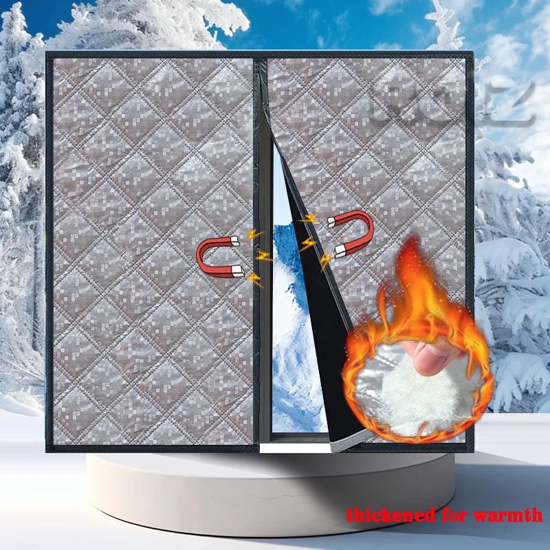 Gray winter household magnetic curtains, windproof and warm curtains, thick insulation and cold proof curtains, customizable
Gray winter household magnetic curtains, windproof and warm curtains, thick insulation and cold proof curtains, customizable