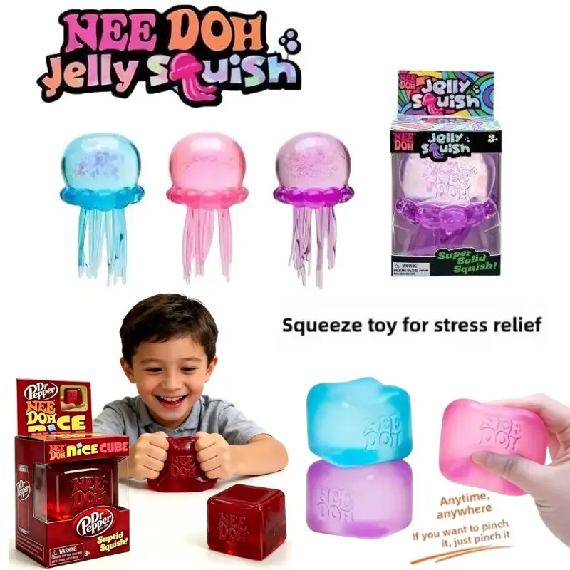 Nee Doh Jellyfish & Cube Squish Toy Soft Jelly Stress Relief Fidget Toy Sensory Stress Ball for Kids Adults Anxiety ADHD Relief
Nee Doh Jellyfish & Cube Squish Toy Soft Jelly Stress Relief Fidget Toy Sensory Stress Ball for Kids Adults Anxiety ADHD Relief