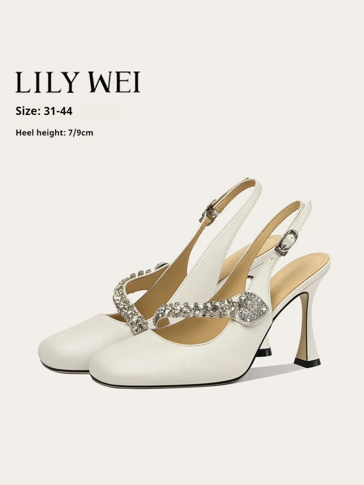 Spring and summer square head rhinestone Mary Jane shoes wine glass high-heeled banquet dress large size small size women sandal
Spring and summer square head rhinestone Mary Jane shoes wine glass high-heeled banquet dress large size small size women sandal