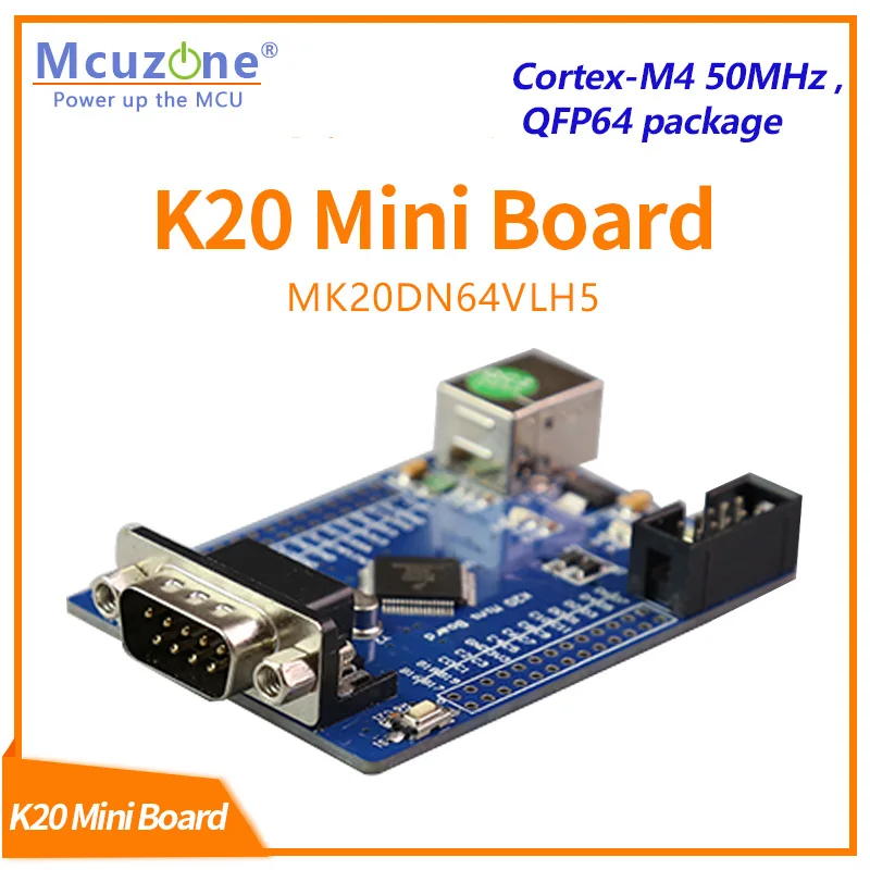 Freescale Kinetis MK20DN64VLH5 Mini Board,K20 50MHz Cortex-M4, USB OTG, 16Bit ADC, 3UART
Freescale Kinetis MK20DN64VLH5 Mini Board,K20 50MHz Cortex-M4, USB OTG, 16Bit ADC, 3UART
