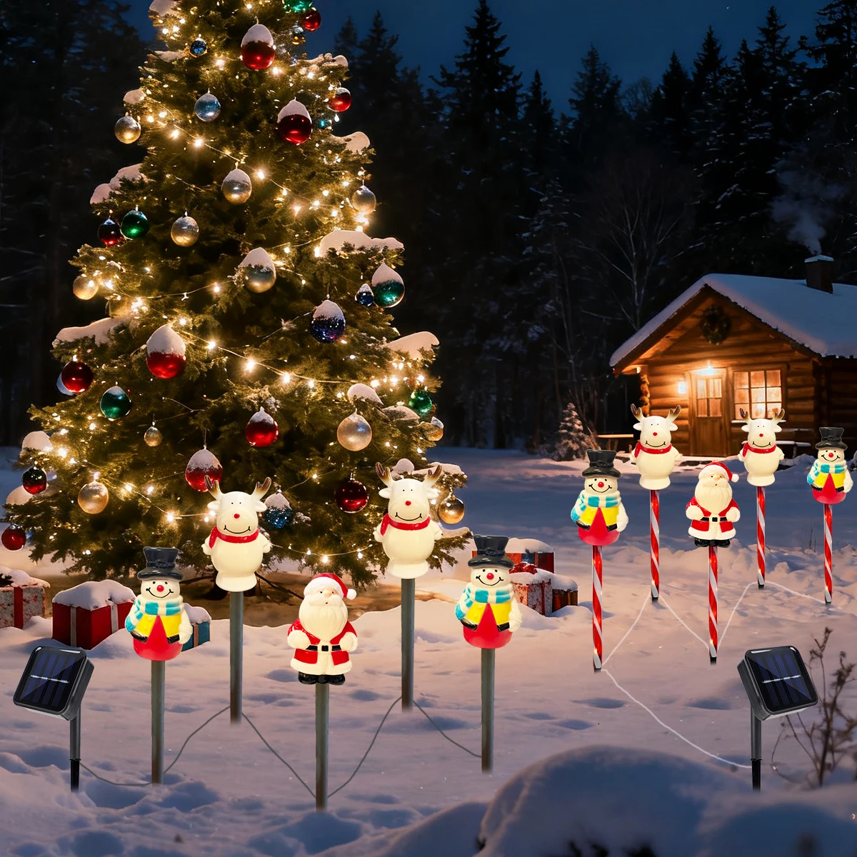 Pop 1Set 5LED Christmas Landscape Light With Snowman Santa Claus And Deer Shape 8 Lighting Modes For Patio Lawn Holiday Xmas Dec
Pop 1Set 5LED Christmas Landscape Light With Snowman Santa Claus And Deer Shape 8 Lighting Modes For Patio Lawn Holiday Xmas Dec