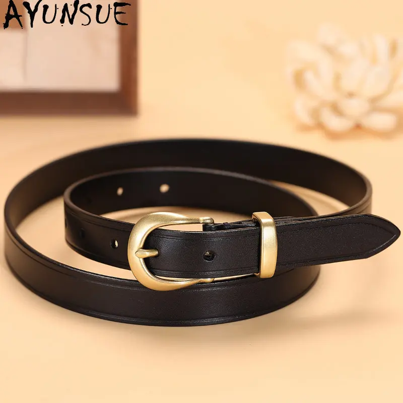 AYUNSUE Genuine Leather Belts for Women Head Layer Cowhide Belt Women Belts High-end Leather Belts Fashion Belt Ceinture Femme
AYUNSUE Genuine Leather Belts for Women Head Layer Cowhide Belt Women Belts High-end Leather Belts Fashion Belt Ceinture Femme