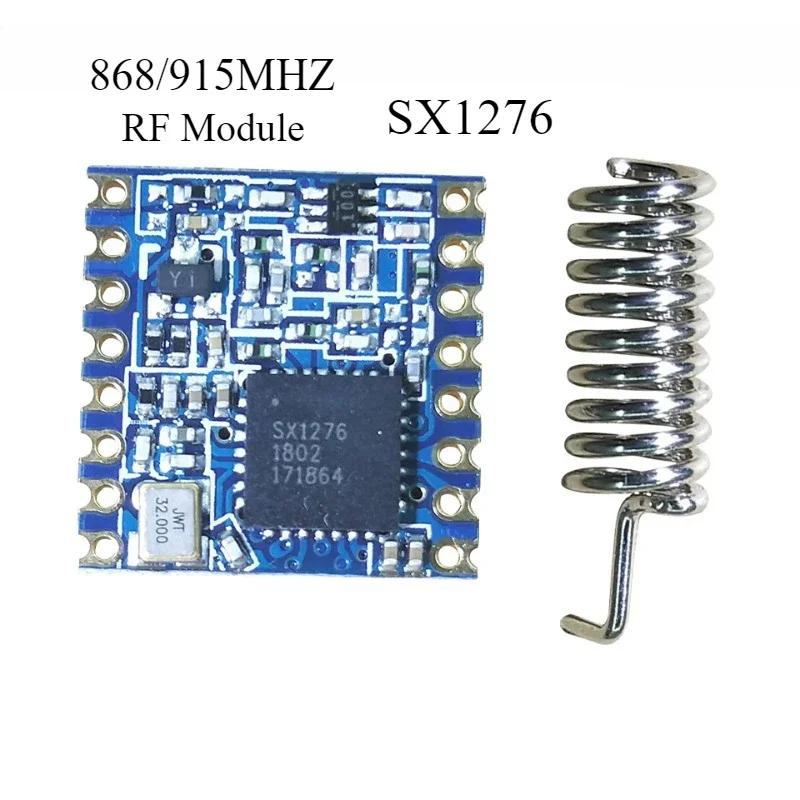 868 МГц 915 МГц RF LoRa модуль SX1276 чип беспроводной модуль расширенного спектра с пружинной антенной
868 МГц 915 МГц RF LoRa модуль SX1276 чип беспроводной модуль расширенного спектра с пружинной антенной