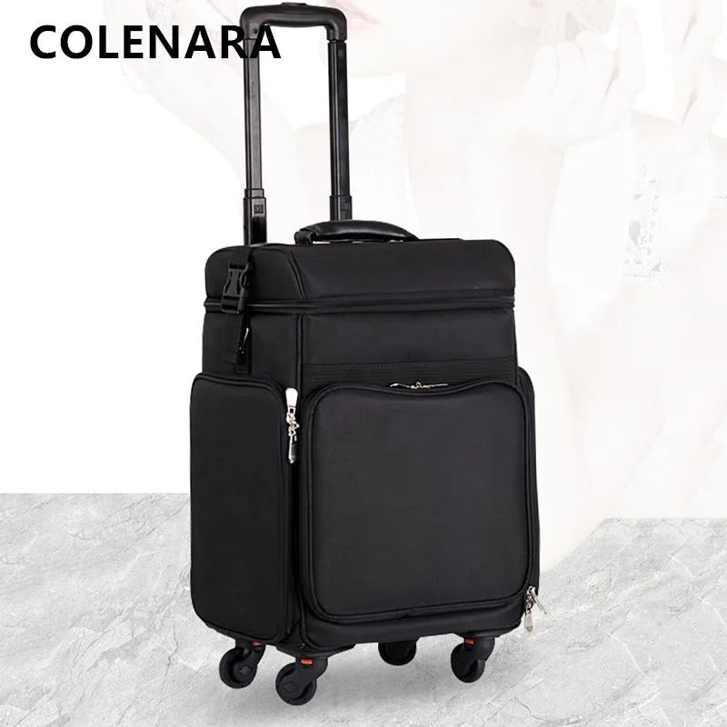 COLENARA Women's Cosmetic Case Beauty Manicure Tool Box Large Capacity Oxford Cloth Waterproof Cosmetic Bag Rolling Luggage 
COLENARA Women's Cosmetic Case Beauty Manicure Tool Box Large Capacity Oxford Cloth Waterproof Cosmetic Bag Rolling Luggage