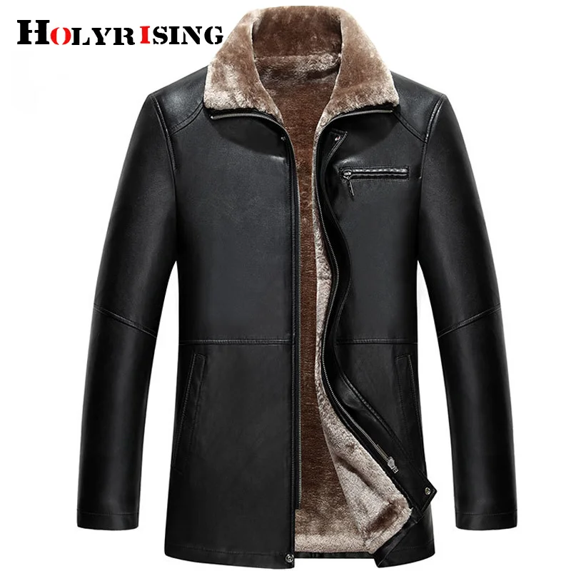 Holyrising new Leather Jacket Men Coats Brand High Quality PU Outerwear Business Winter Faux Fur Male Fleece 18883-5
Holyrising new Leather Jacket Men Coats Brand High Quality PU Outerwear Business Winter Faux Fur Male Fleece 18883-5